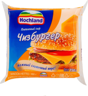 Плавл. сыр Hochland Чизбургер (ломтики) 150 г