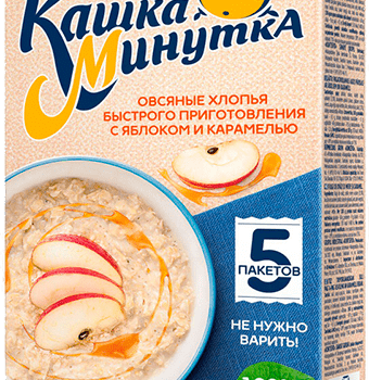 Кунцево Кашка Минутка 37г "Карамель с Яблоком"