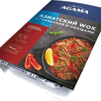 Азиатский wok с говядиной и овощами 8*250г (Agama Ready to eat)